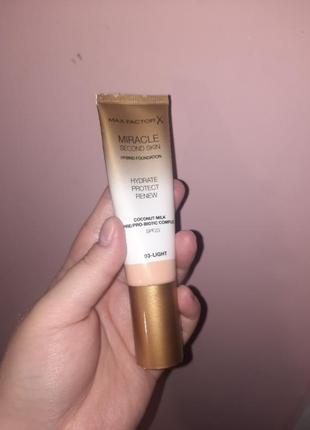 Max factor mitacle second skin spf 20,03 light1 фото
