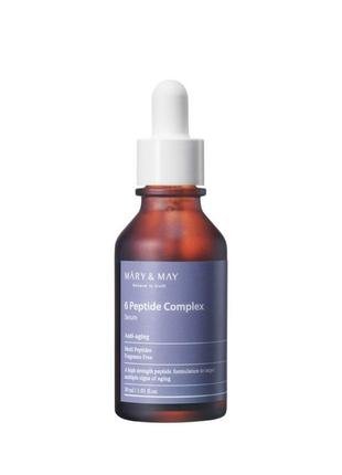 Омолаживающий серум с пептидами mary &amp; may peptide complex serum 30 ml