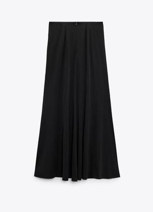 Zara длинная юбка, юбка в бельевом стиле5 фото
