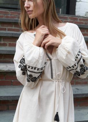 Zara платье с вышивкой, вышиванка, s, m4 фото