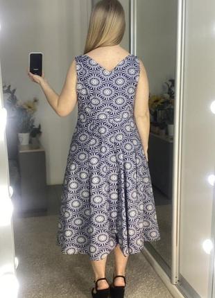 Мила сукня в квітковий принт в стилі ретро №4229 фото