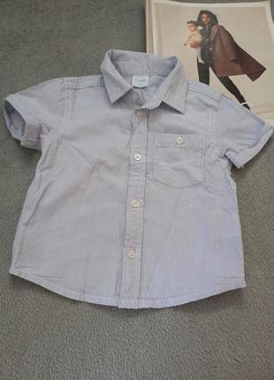 Рубашка с коротким рукавом на мальчика рост 80.smile