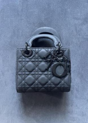 Dior lady сумка черный матовый
