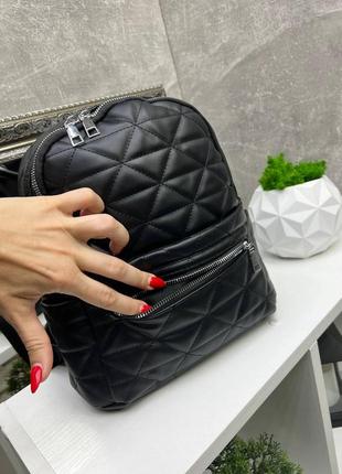 Фактурный женский рюкзак 0449