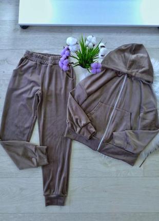 Велюровый спортивный костюм двойка #650