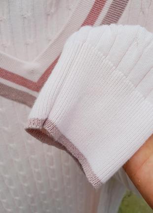 Джемпер фирменный musto натуральный 100% cotton повязка косами нежно розового цвета2 фото
