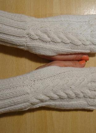 Митенки перчатки без пальцев женские - тепло кашемира2 фото