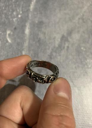 Серебряное кольцо перстень chrome hearts y2k3 фото