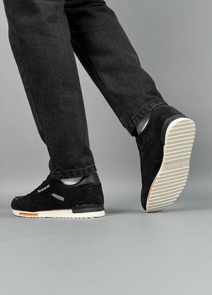 🔥мужские кроссовки reebok classic m black white топ качество 😍5 фото