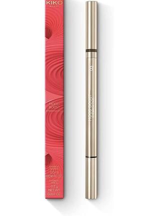 Двусторонний карандаш маркер для бровей kiko moost boost duo eyebrow