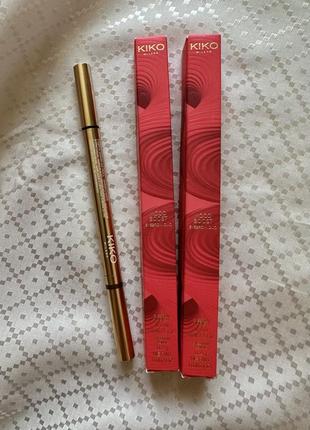 Двусторонний карандаш маркер для бровей kiko moost boost duo eyebrow