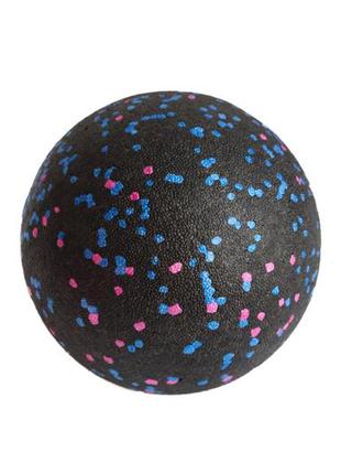 Массажный мяч мфр для спины и триггерных точек 12 см black/blue/pink