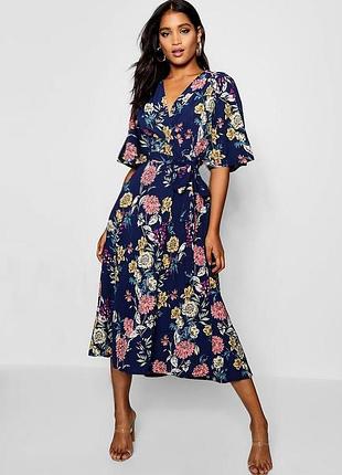 Распродажа платье boohoo миди asos на запах