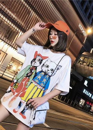 Футболка футболочка кольору і принт в асортименті різні розпродаж оверсайз + фото вживу