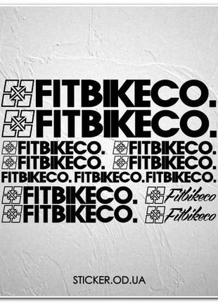 Набір наклейок на велосипед "fitbikeco", наклейки на раму.