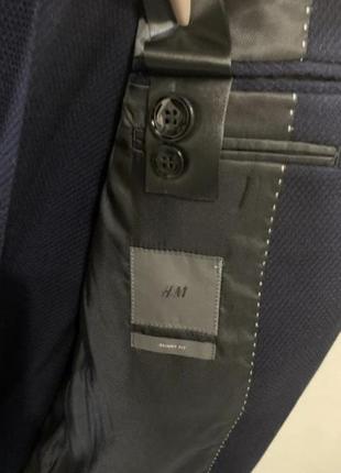 Синий классический костюм h&m