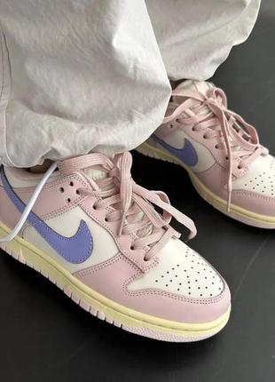 Кроссовки nike dunk low pink oxford