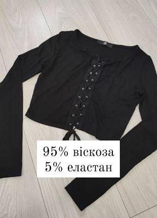 Топ с длинным рукавом на завязках missguided размер s xs