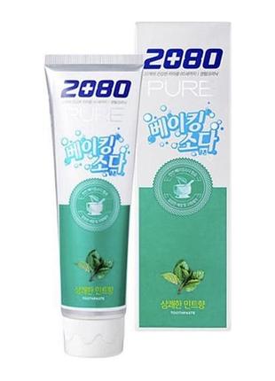 Зубна паста aekyung 2080 pure baking soda mint blast натуральна з харчовою содою та м'ятою 120 мл