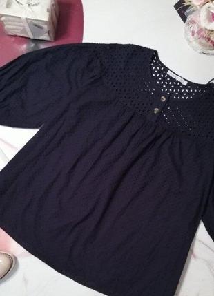 Батальна гарна блуза fig&basil, 100% бавовна-прошва, розмір 22/50