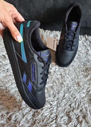 Оригінал. reebok club c revenge black gx1699 нат.шкіра/ нат.замша р.38,5.