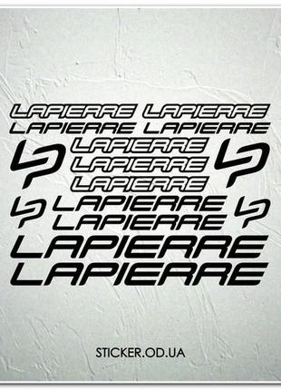 Набор наклеек на велосипед "lapierre", наклейки на раму.