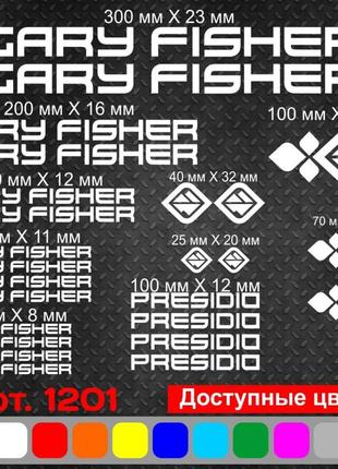 Набір вінілових наклейок на велосипед - gary fisher presidio (25 шт)5 фото