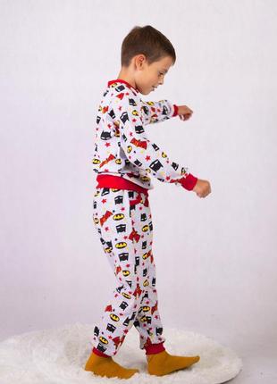 Детская пижама для мальчика подростковая теплая начес бэтмен 36-42р3 фото