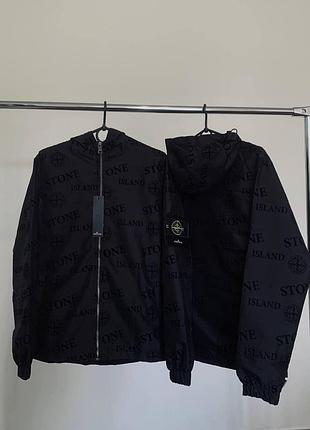 Вітровка чорна осіння stone island стон айленд