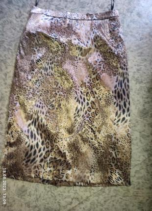 Винтажная юбка леопард