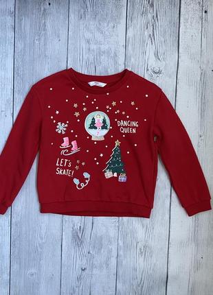 Кофта новогодняя m&s на 4-5 лет , новая