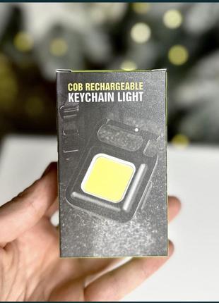 Фонарик брелок аккумуляторный ліхтарик брелок с відкривачкою та магнітом cob led 500 lm3 фото
