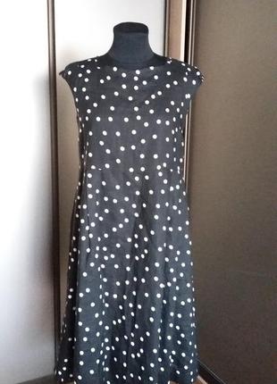 Льняне міді плаття