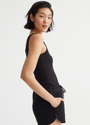 Шорты h&amp;m zara черные трикотажные новые классические спортивные2 фото