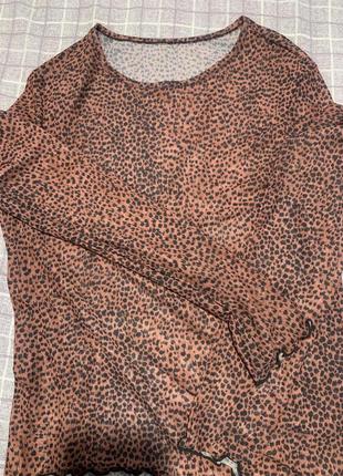 Кофта леопардовая прозрачная