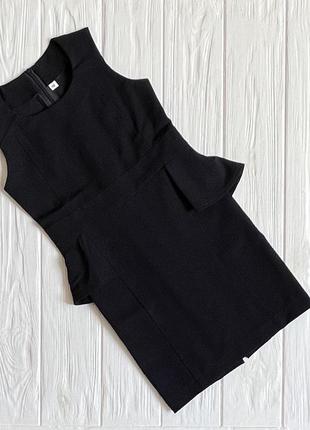 Школьный детский черный сарафан для девочки платье рост  134, 140