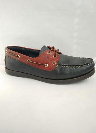 Кожаные туфли мокасины топсайдеры clarks 41р (оригинал)