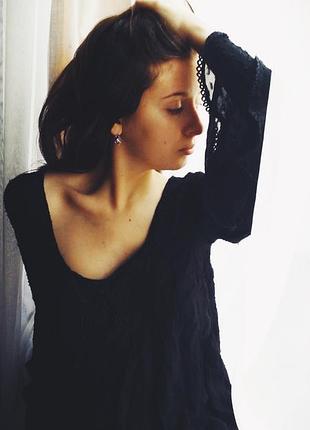 Чорне плаття з рюшами , в стилі бохо, next,