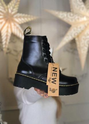 На меху! черевики на хутрі dr. martens ботинки зимние на платформе