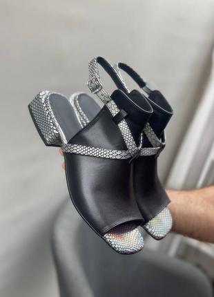 Эксклюзивные босоножки из итальянской кожи и замши женские