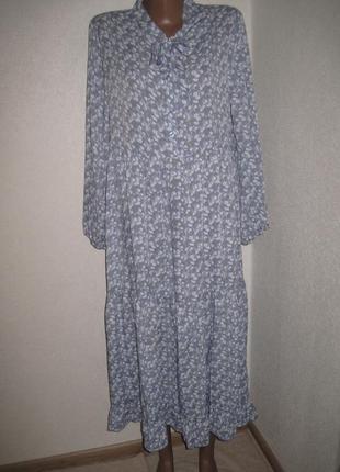Голубое ярусное платье urban threads petite р-р14,