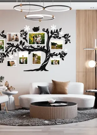 Сімейне дерево, рамки для фото, світлин на стіну 14 рамок/фоторамка/фоколаж дерево/сима3 фото
