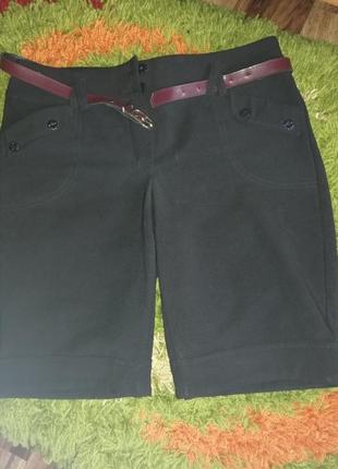 Шорты черные на флисе