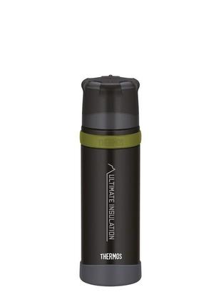 Термос thermos ultimate series flask с двойной крышкой 500 мл black thermos чёрный матовый (150073)