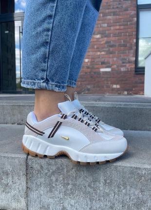 Женские кроссовки nike air humara lx jacquemus beige#найк