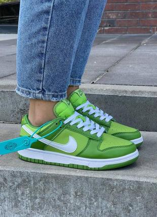 Женские кроссовки nike sb dunk low chrolophyll green#найк