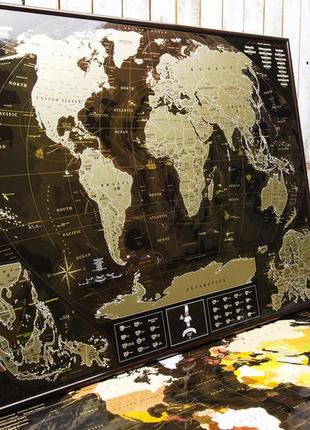 Скретч-мапа в тубусі, my map chocolate edition, карта світу, що переться, eng (st)