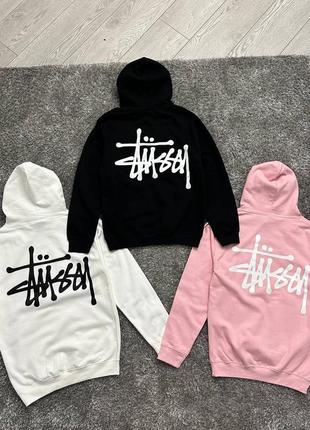 Жіноче, чоловіче худі stussy біле, чорне, рожеве кофта стусі s, m, l, xl