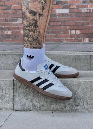 Мужские кроссовки adidas humanrace samba white#адидас