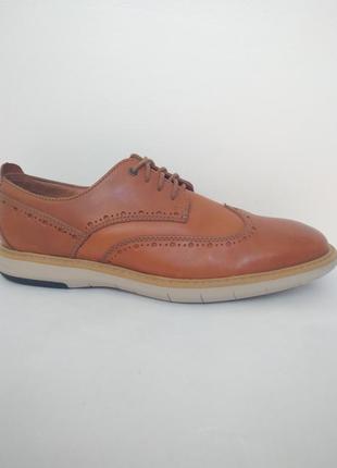 Кожаные туфли броги clarks 45р (оригинал)